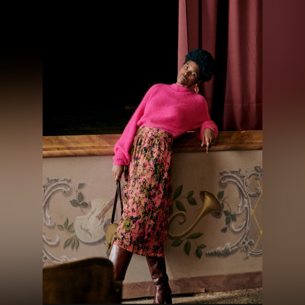 Sezane Maria Skirt Floral Abstract - Size 8